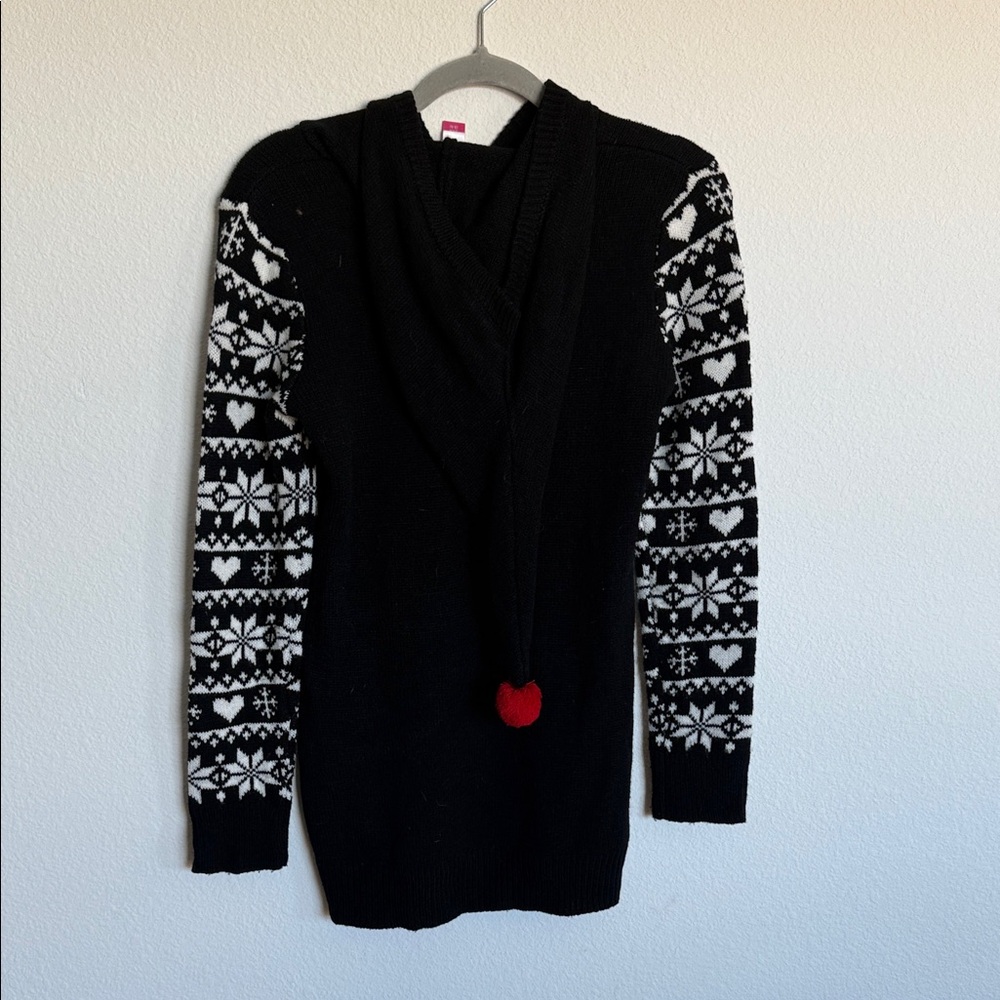 No Boundaries Black Reindeer Holiday Sweater - Picture 7 of 11